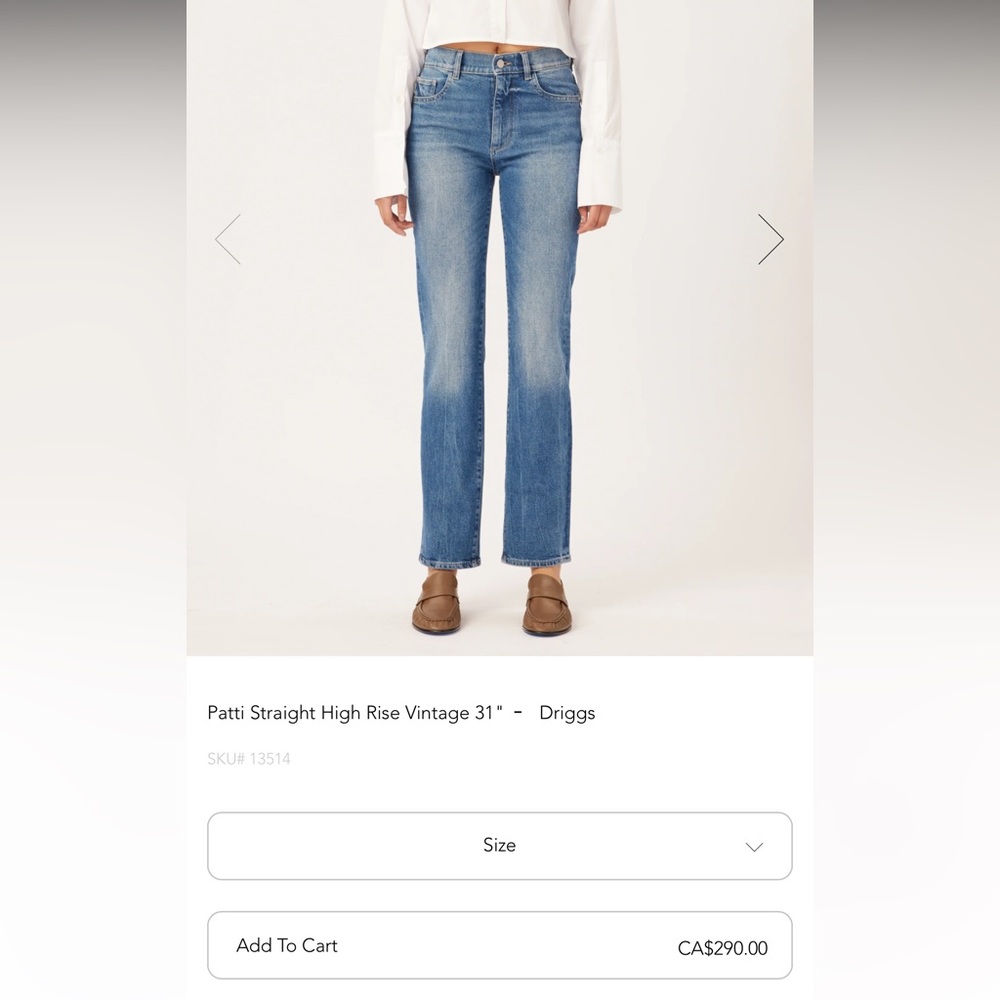 DL1961 Patti straight leg Vintage jeans, like new